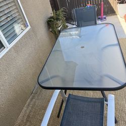 Patio table and chairs