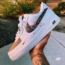 Black GG Snake Custom Af1