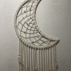 Crescent Moon Macrame Wall Hanging