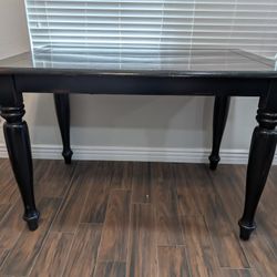 Solid Wood High Top Black Dining Table