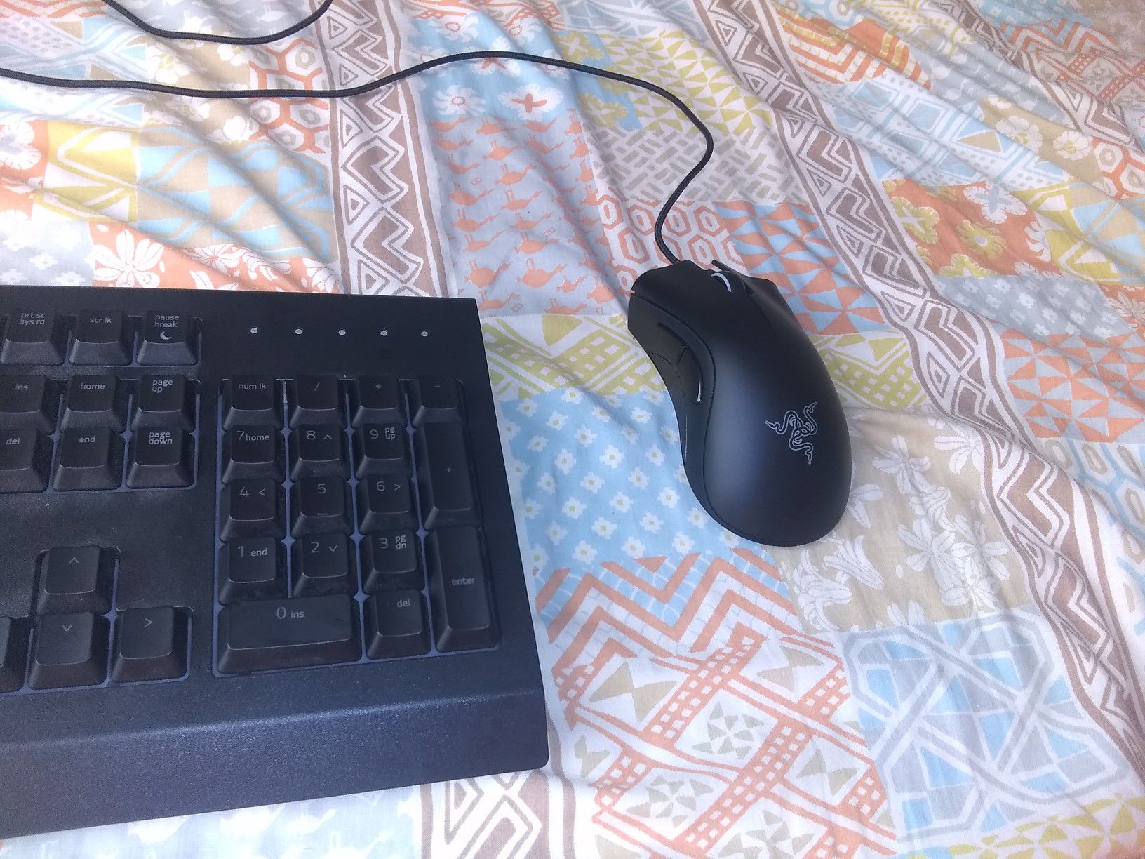 Razer rainbow keyboard and mouse