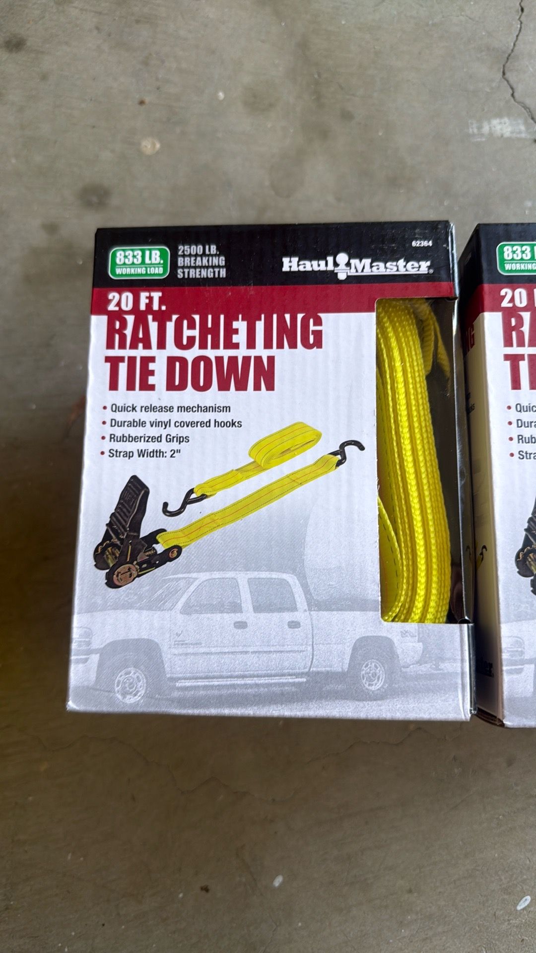 (4) Haul master 20ft Ratchet Toe Down