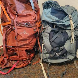 Two Osprey Overnight Backpacks