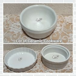 LOT OF 3 CERAMIC COOKWARE