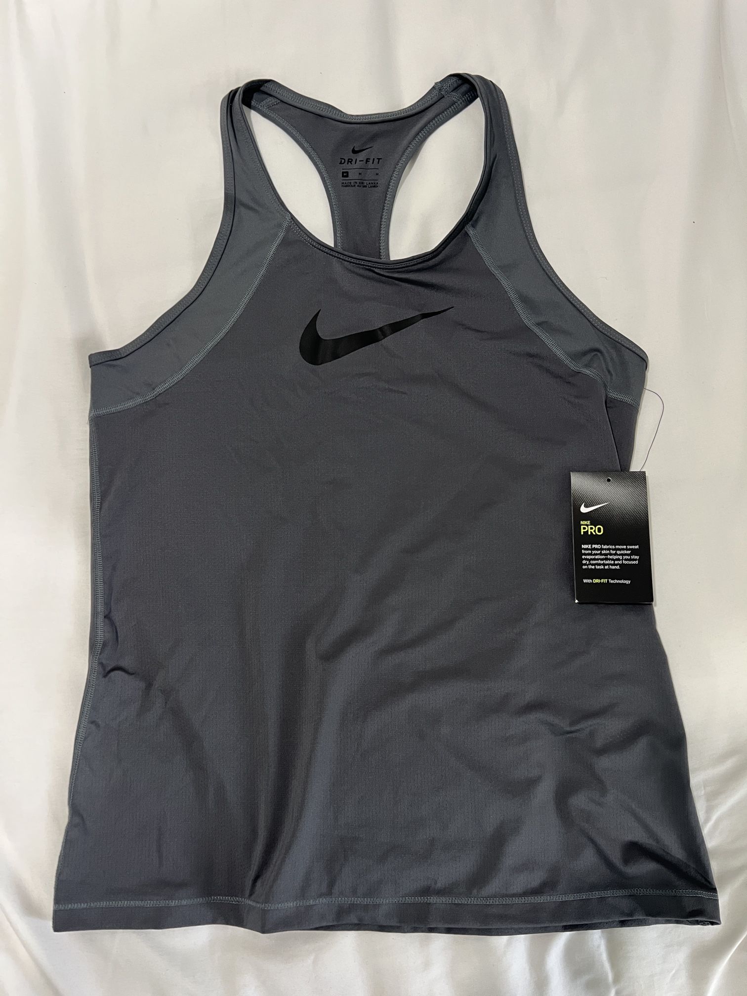 Nike Dri-fit Gray Racerback Tank Size Medium
