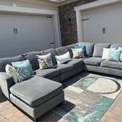 Large Grey sectional sofa