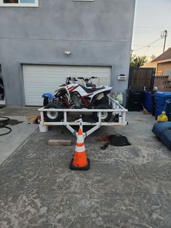 Yamaha ATV on Utility Trailer