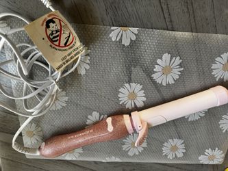 Beachwaiver, rotating curling, iron, pink glitter