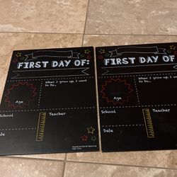 Two “First” and “Last” Day Of Chalkboard Signs