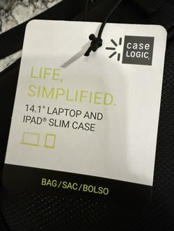Case Logic 14.1” Laptop And iPad Slim Case Travel Bag Brand New