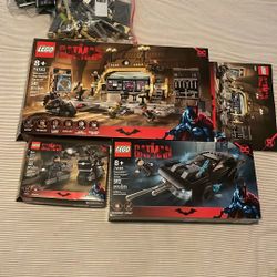 Lego Batman Lot The Batman Movie Sets 76179, 76181, & 76183 Batcave, Batmobile, Bat Bike Sets