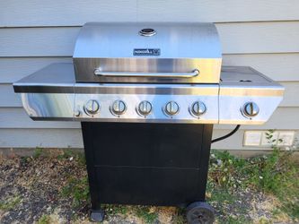 5-Burner Propane Gas Grill with Side Burner – Clean, Good Condition