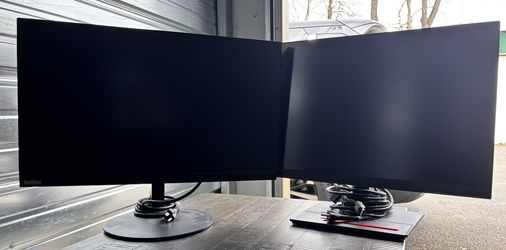 (1) Lenovo ThinkVision P24H-20 Monitor-HDMI & (1) Lenovo ThinkVision P24h-2L LCD Monitor