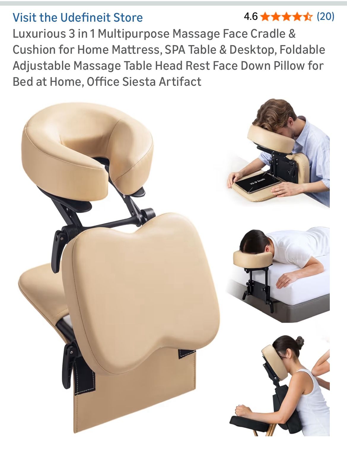 Luxurious 3 in 1 Multipurpose Massage Face Cradle