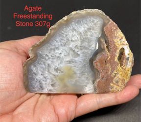 Agate Natural Free Standing Geode from Brazil 307g
