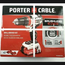 Porter Cable 20V Li-Ion Brushless Drill Driver Kit w/ 2 Batteries - PCCK607LB