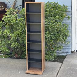 Vintage Slim Multimedia/ Book Storage Tower