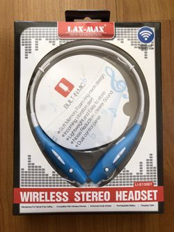 Lax-Max wireless stereo headset - Blue color