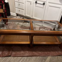 Antique Glass Table 