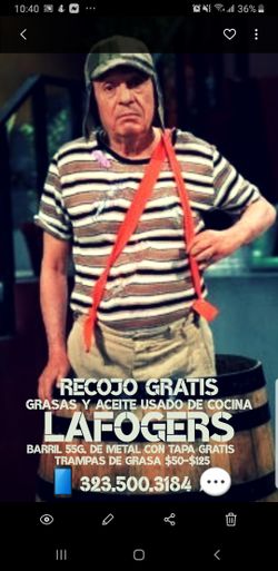 colección de aceite de cocina usado gratis baril con tapa gratis y invoice comprovante de colección por un transporte authirizado LAFOGERS