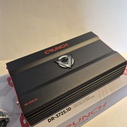 CRUNCH 3725 WATTS MONOBLOCK 1 OHM STABLE BUILT IN CROSSOVER WITH BASS CONTROL CAR AMPLIFIER