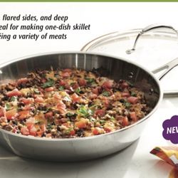 Princess House Sarten Hondo De 14” Acero Inoxidable 