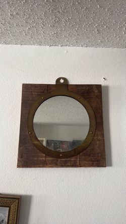 rustic nautical-style wall mirror