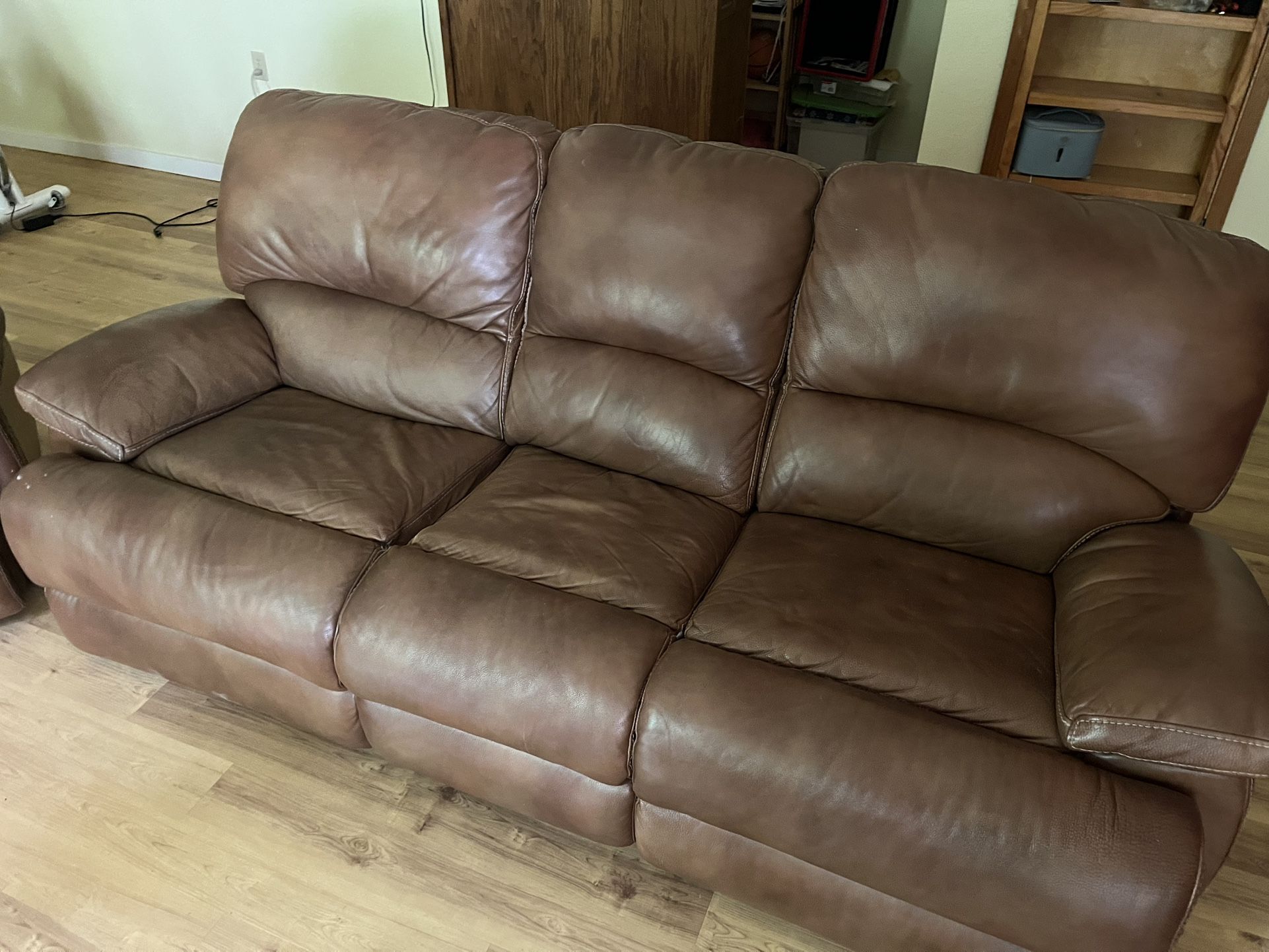 Leather Sofa And Chair, Recliner