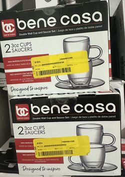 Juego De Tasas Transparente Para El Café 