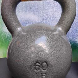60 LB. KETTLEBELL  •  Also Have :  85s 70s 53s 50s 45s 40s 35s 33s 30s 25s 20s 17.6s 15s 10s : KETTLEBELLS  +  RUBBER & STEEL DUMBBELLS  • 5-6-7' BARS