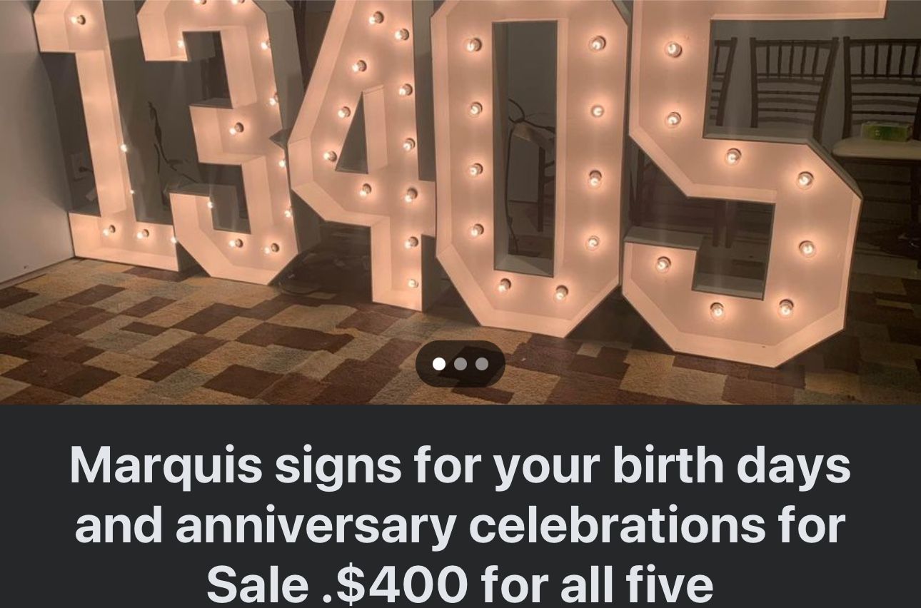 Marqui Signs For Your Birthday And Events . Contact Me If Interested.