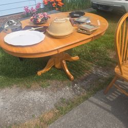 Oak Kitchen Table With Chairs 