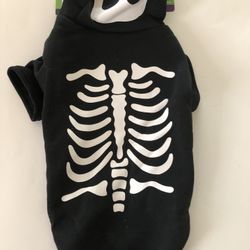 Dog Halloween Costume - Glow in the Dark Skeleton Hoodie Size M NWT