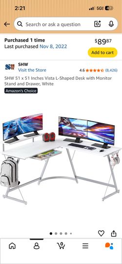 L-Shaped Desk (White)