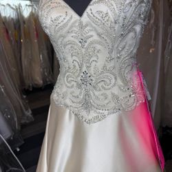 Wedding Dresses marked down $399 to $199 for our welcoming the fall sale at bargain bridal by the sewing lady located in Greenwood, Indiana