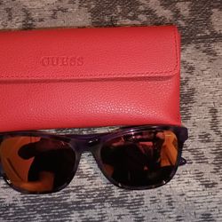 Purple Guess Glasses W/ Red Case