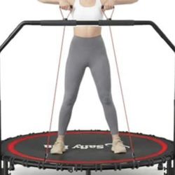 🏋️‍♀️ Fitness Trampoline with Handle – Home Workout Rebounder