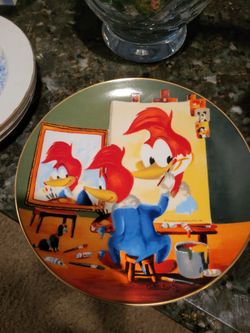 Vintage woody woodpecker a plate perfect