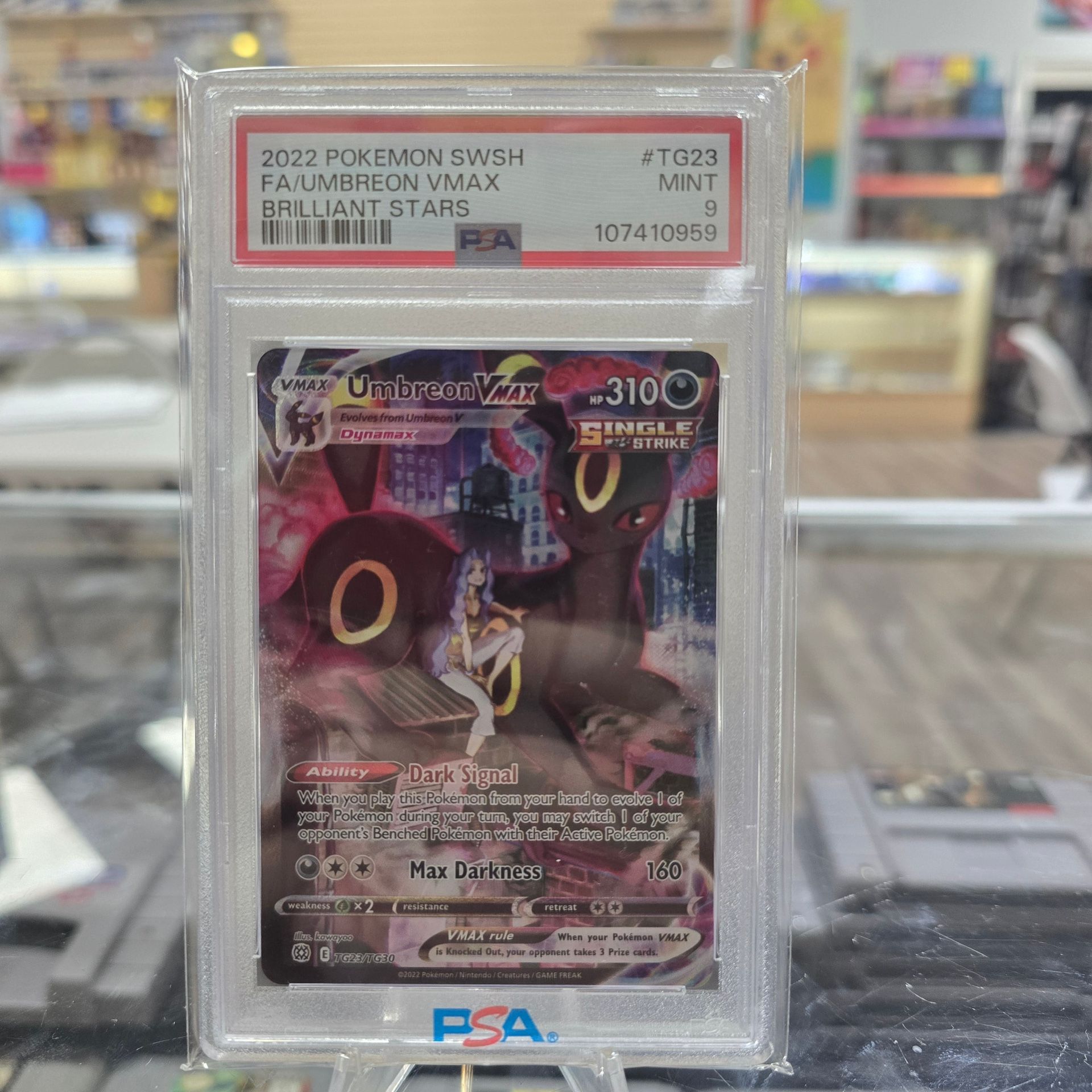 Umbreon VMAX - SWSH09: Brilliant Stars Trainer Gallery (PSA 9)