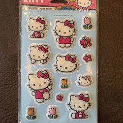 Hello Kitty, New Puffy Stickers, Two Sheets In Pack