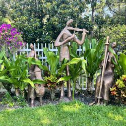 Large Garden Sculptures by Raphael Samuel Playing Musical Instruments