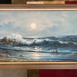 Original Howard Gailey Seascape Painting Framed for Sale in