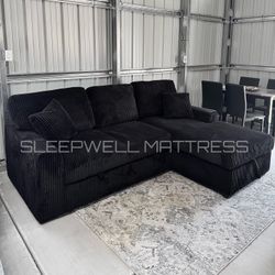 New Black Sofa Bed With Storage
