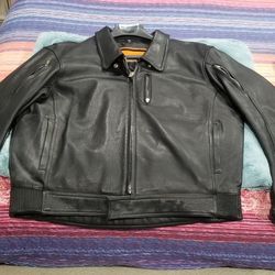 Mens Leather Motorcycle Jacket 