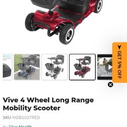 Vive 4 Wheel Motor Scooter 