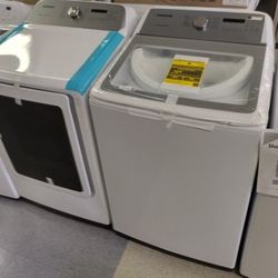 SAMSUNG TOP LOAD SET WASHER AND DRYER SET OPEN BOX ITEMS LH 