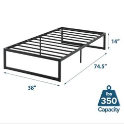Twin Bed Frame W/ Mattress 