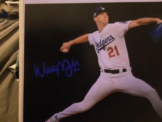 Walker Buehler Signed 11x14 Picture