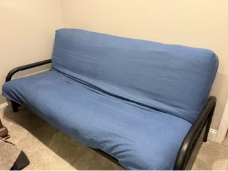 Blue Metal Frame Futon