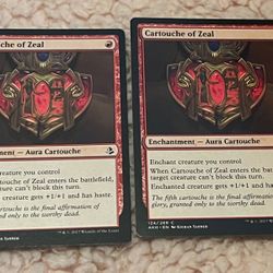2x Cartouche of Zeal, Amonkhet #124 MTG
